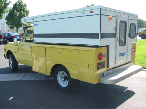 camper on utility bed